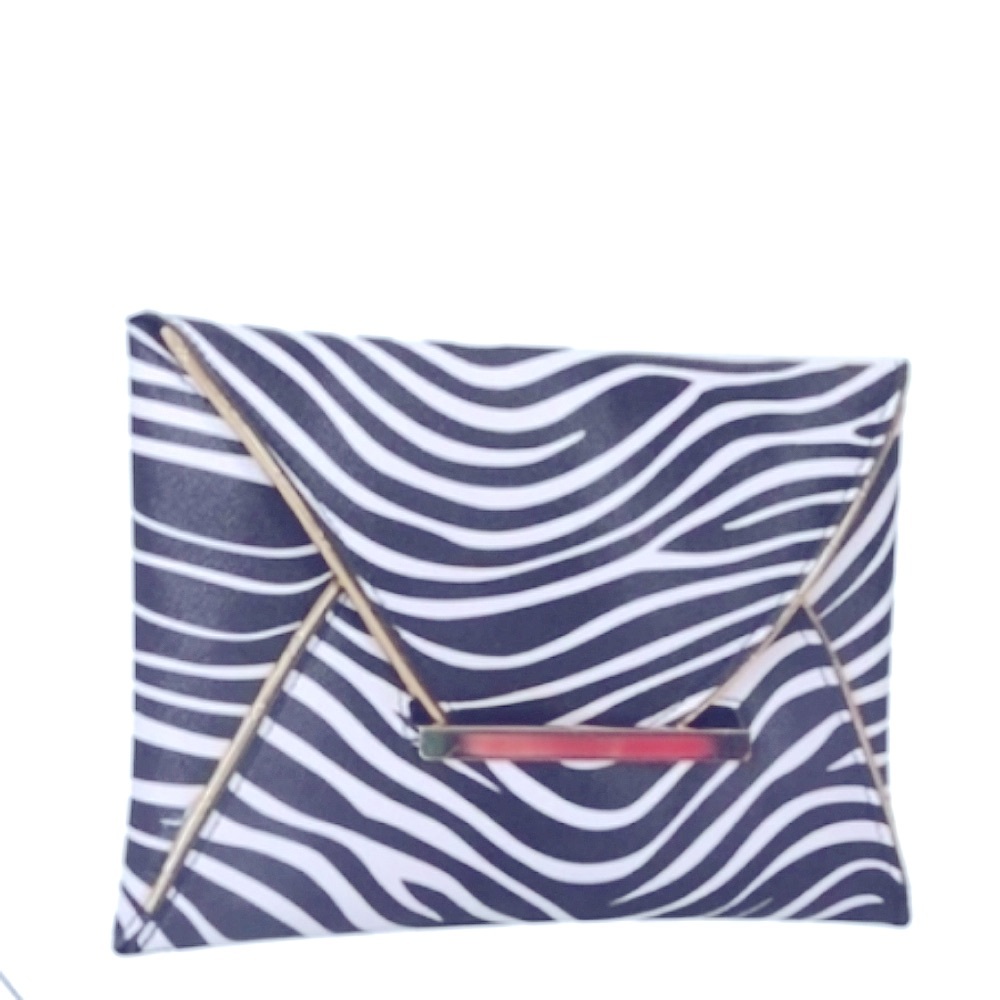 Zebra Striped Bag Clutch Animal Print Excellent pre loved condition Like New